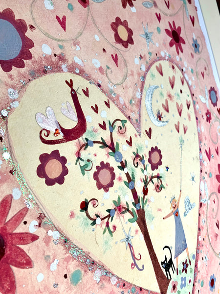 Painting | Fairy Love Heart Original | Lucy Loveheart