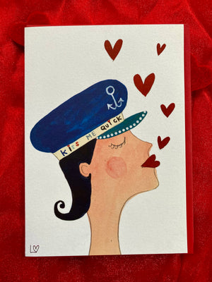 Greetings Cards | Kiss Me Quick - Hot Lips | Lucy Loveheart