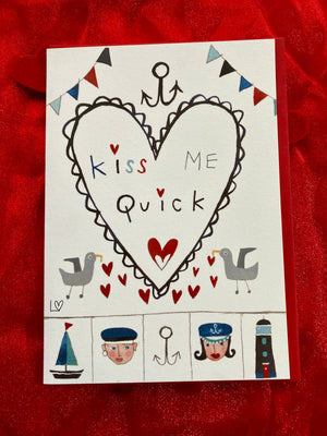 Greetings Cards | Kiss Me Quick - Kiss Me Quick | Lucy Loveheart