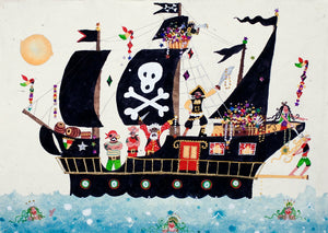 Mini Print in a Tube | A Real Pirate Ship | Lucy Loveheart