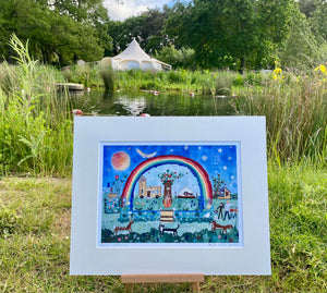 Art Prints | Moat Island Rainbow | Lucy Loveheart