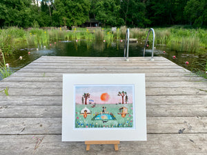 Art Prints | Moat Island Sunset | Lucy Loveheart