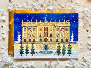 Christmas Card | Pack of 5 - Happy Christmas | Chatsworth House | Lucy Loveheart