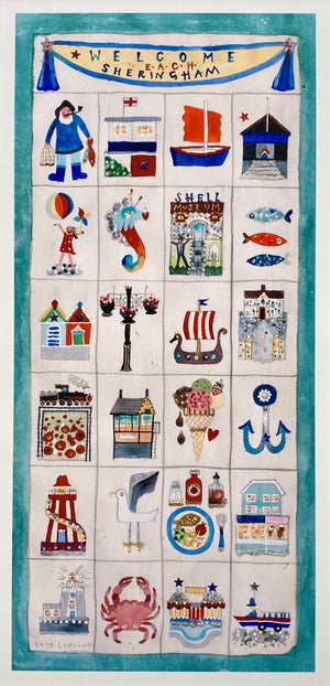 Art Print in a Tube | Welcome To Sheringham | Lucy Loveheart