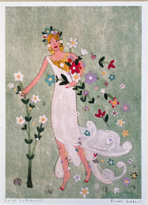 Art Print in a Tube | Flower Goddess | Lucy Loveheart