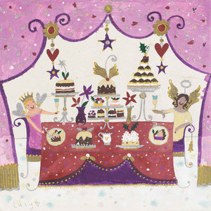 Christmas Card | Pack of 6 - Christmas Cakes | Lucy Loveheart