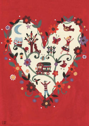 Greetings Cards | Country Folk - Folk Heart | Lucy Loveheart