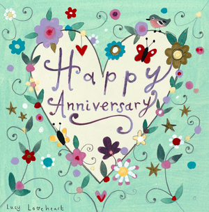 Greetings Cards | Happy Anniversary Loveheart | Lucy Loveheart