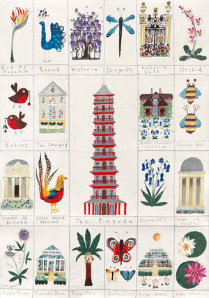 Original Painting | The Magic Of Kew - Pagoda | Lucy Loveheart