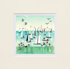 Art Prints | Pleasure Boats Square | Lucy Loveheart