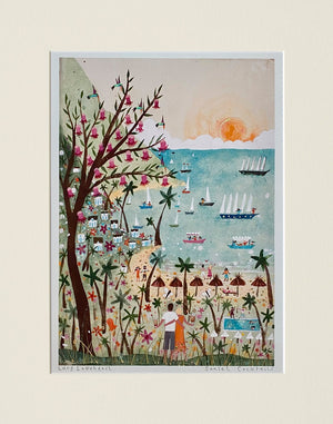 Deluxe Print | Sunset Cocktails A3 | Sugar Beach | Lucy Loveheart