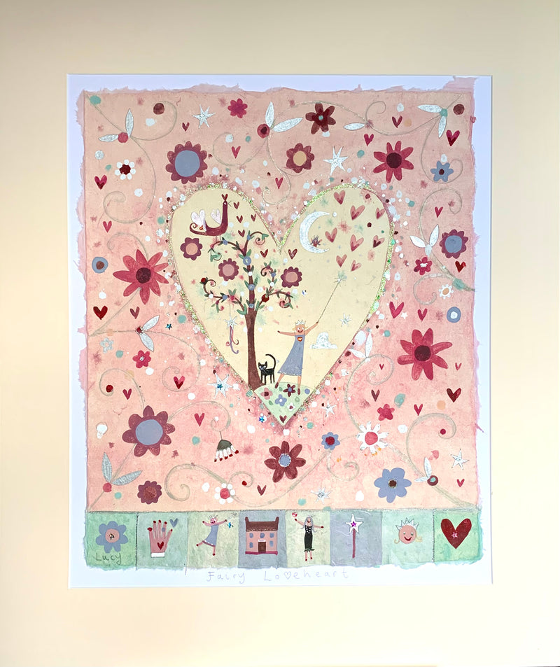 Painting | Fairy Love Heart Original | Lucy Loveheart