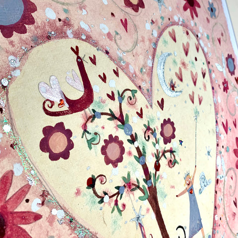 Painting | Fairy Love Heart Original | Lucy Loveheart