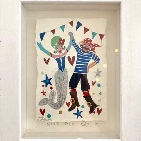 Original Painting | Kiss Me Quick | Lucy Loveheart