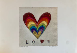 Studio Print Seconds | Rainbow Loveheart Deluxe | Lucy Loveheart