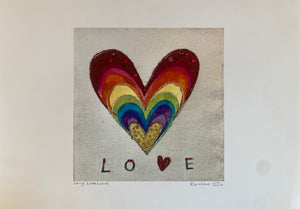 Studio Print Seconds | Rainbow Loveheart Deluxe | Lucy Loveheart