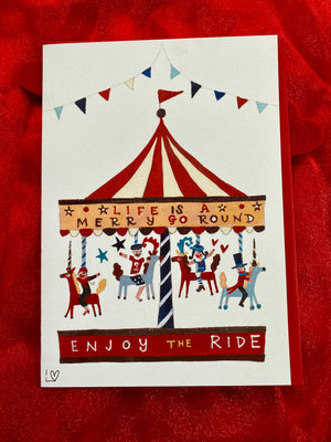 Greetings Cards | Kiss Me Quick - Merry-Go-Ride | Lucy Loveheart