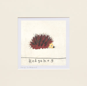 Mini Prints | Hedgehog | Essex Wildlife Trust | Lucy Loveheart