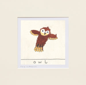 Mini Prints | Owl | Essex Wildlife Trust | Lucy Loveheart