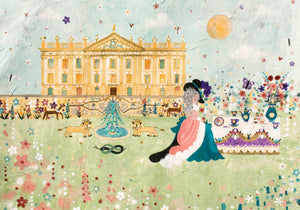 Art Print in a Tube | Tea and Biscuits on the Lawn | Chatsworth House | Lucy Loveheart