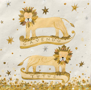 Greetings Card | Chatsworth Lions | Chatsworth House | Lucy Loveheart