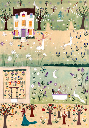 Deluxe Print in a Tube | Enchanted Garden | Lucy Loveheart