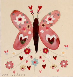 Original Painting | Floral Love Butterfly | Lucy Loveheart