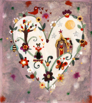 Original Painting | Folk Heart | Lucy Loveheart