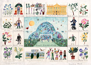 Greetings Card | Pack of 5 - Garden Panel | Lucy Loveheart | Chatsworth House