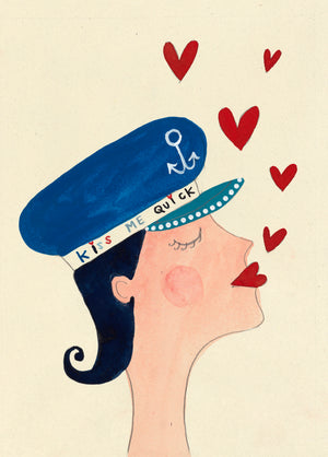 Greetings Cards | Kiss Me Quick - Hot Lips | Lucy Loveheart