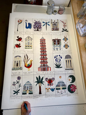 Limited Edition Deluxe Print | The Magic Of Kew - Pagoda | Kew Gardens | Lucy Loveheart