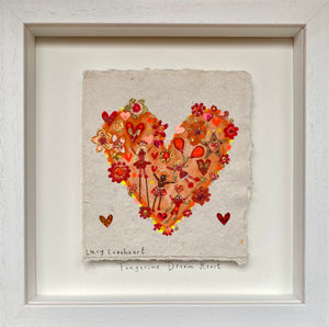 Original Painting | Tangerine Dream Heart | Lucy Loveheart