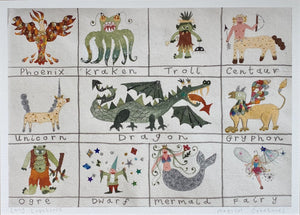 Deluxe Print in a Tube | Magical Creatures | Lucy Loveheart