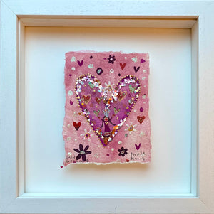 Original Painting | Purple Heart  | Lucy Loveheart