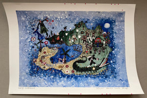 Studio Print Seconds | Never Never Land Map | Lucy Loveheart
