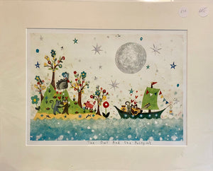 Studio Print Seconds | The Owl And The Pussycat Art Print | Lucy Loveheart