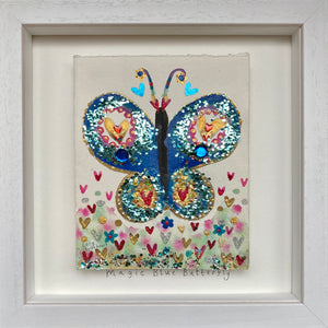 Original Painting | Magic Blue Butterfly | Lucy Loveheart