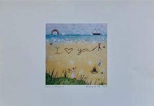 Studio Print Seconds | Writing In The Sand Art Print  | Lucy Loveheart
