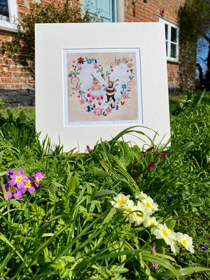 Art Prints | Daisy & The Bumble Bee | Lucy Loveheart