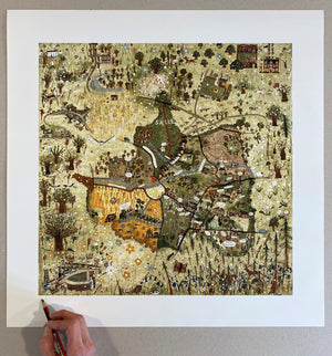 Deluxe Print | Millennium Map Extra Large | Lucy Loveheart
