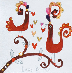 Deluxe Print in a Tube | Love Birds | Lucy Loveheart