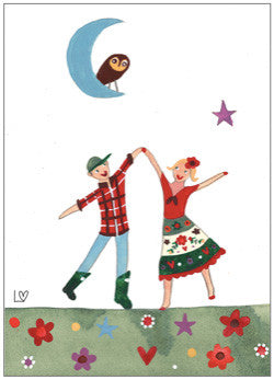 Greetings Cards | Country Folk - Country Dancing | Lucy Loveheart