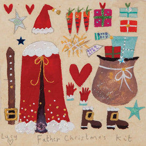 Christmas Card | Pack of 6 - Father Christmas Kit | Lucy Loveheart