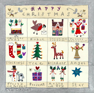 Christmas Card | Pack of 6 - Glitter Panel | Lucy Loveheart