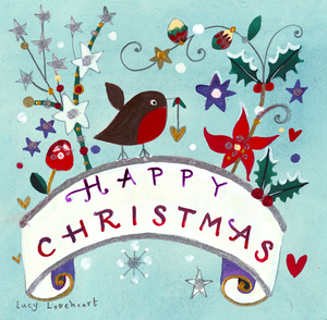 Christmas Card | Pack of 6 - Happy Christmas | Lucy Loveheart