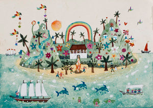 Deluxe Print | Paradise Island A2 | Sugar Beach | Lucy Loveheart