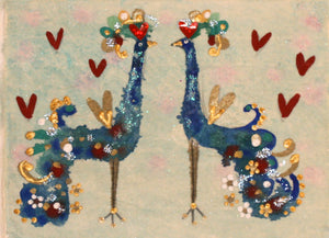 Original Painting | Peacocks in Love | Lucy Loveheart