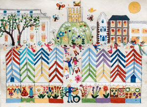Rainbow Market | Limited Edition Deluxe Print | Norwich | Lucy Loveheart