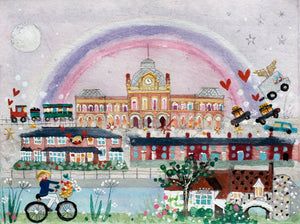 Limited Edition Deluxe Print in a Tube | Riverside Rainbow |  Norwich | Lucy Loveheart