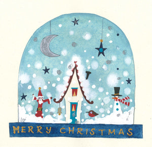Christmas Card | Pack of 6 - Snow Globe | Lucy Loveheart